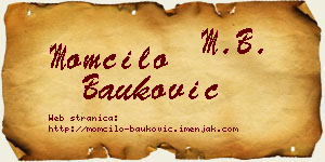 Momčilo Bauković vizit kartica